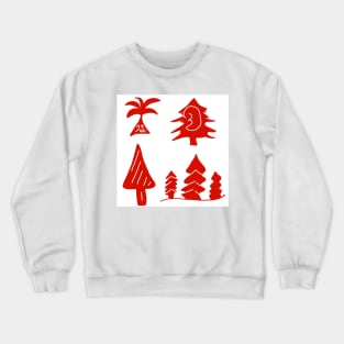 red tree plant background design Crewneck Sweatshirt